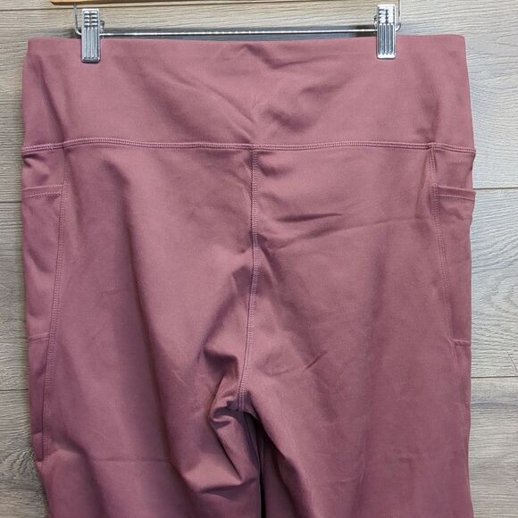 Jockey Slit Leg Women's Athletic Gym Capri Leggings Size XL Mauve - Picture 6 of 9